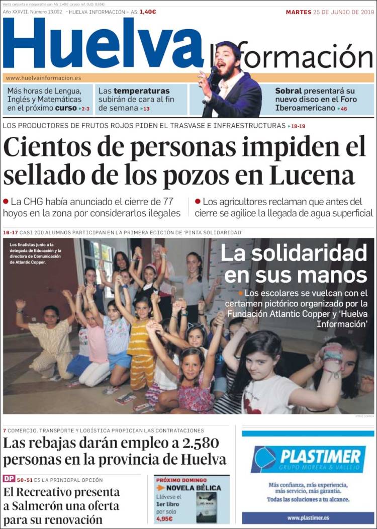 Portada de Huelva Información (Espa&ntilde;a)