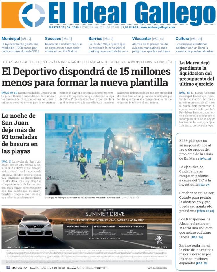 Portada de El Ideal Gallego (Espa&ntilde;a)