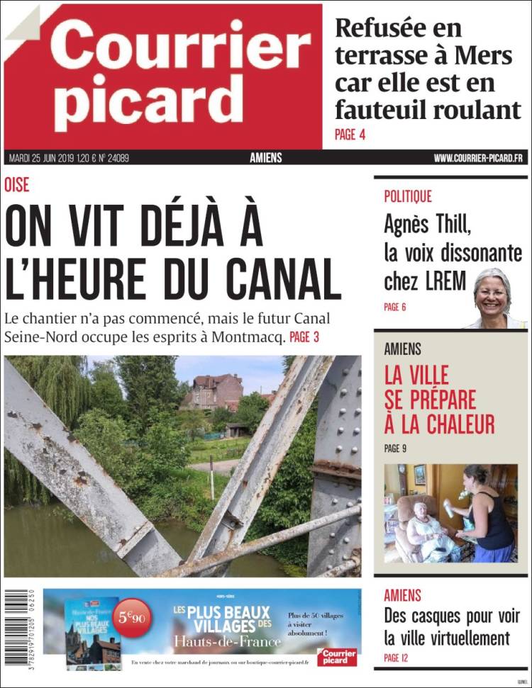 Portada de Courrier Picard (Francia)