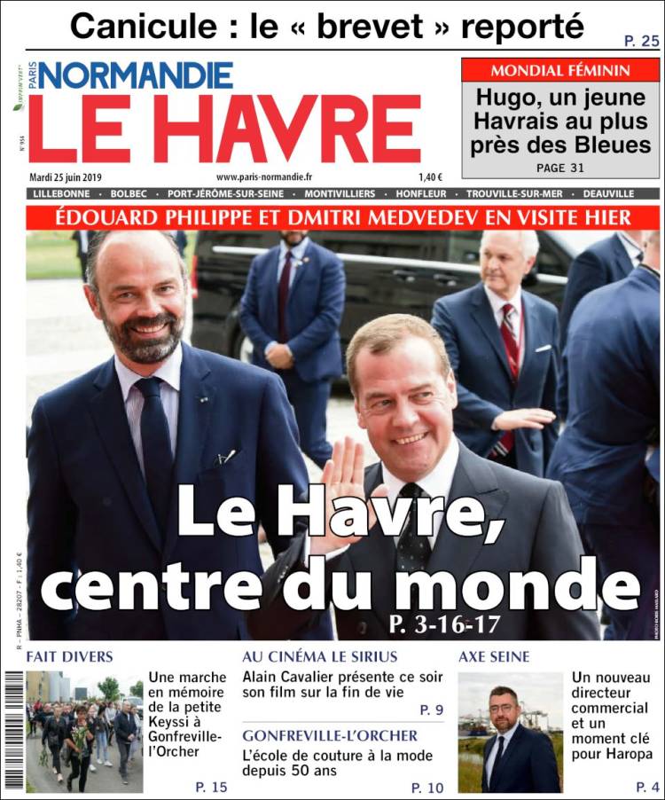 Portada de Le Havre Libre (Francia)