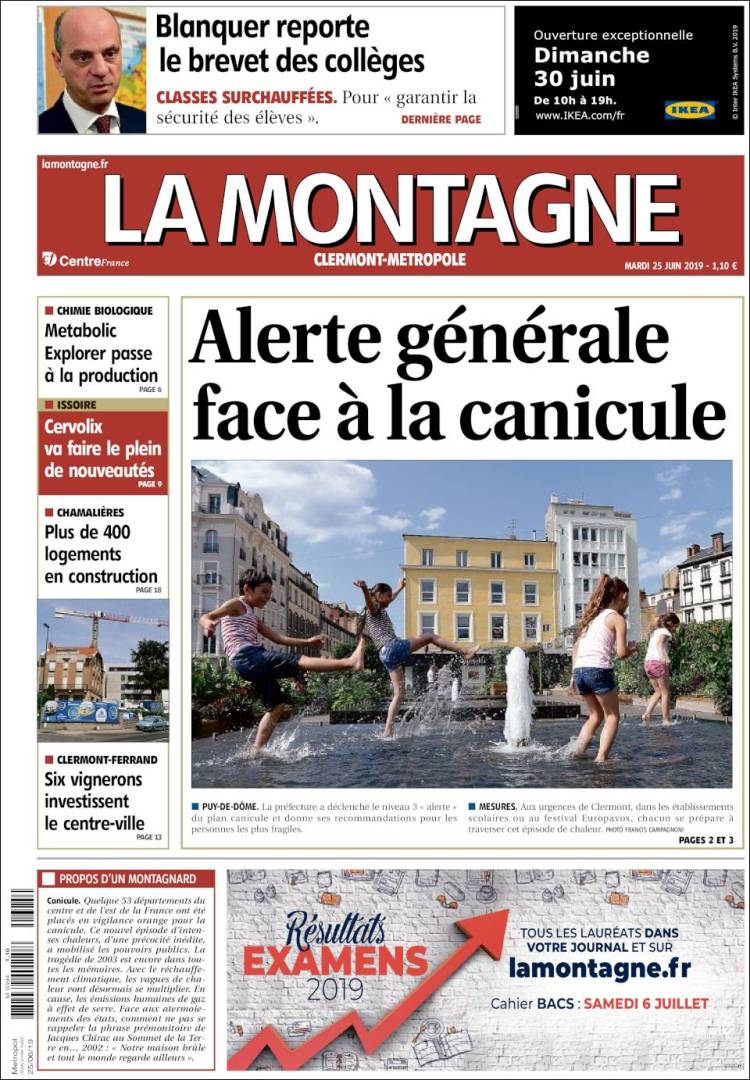 Portada de La Montagne (Francia)