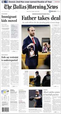 Portada de Dallas Morning News (USA)