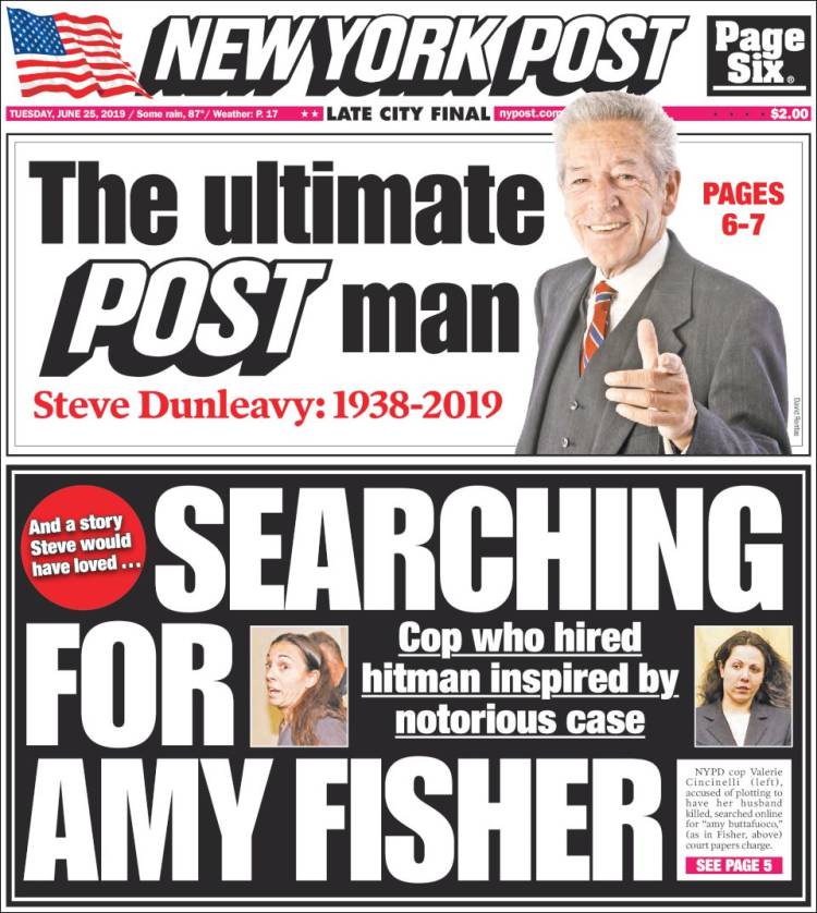 Portada de New York Post (USA)