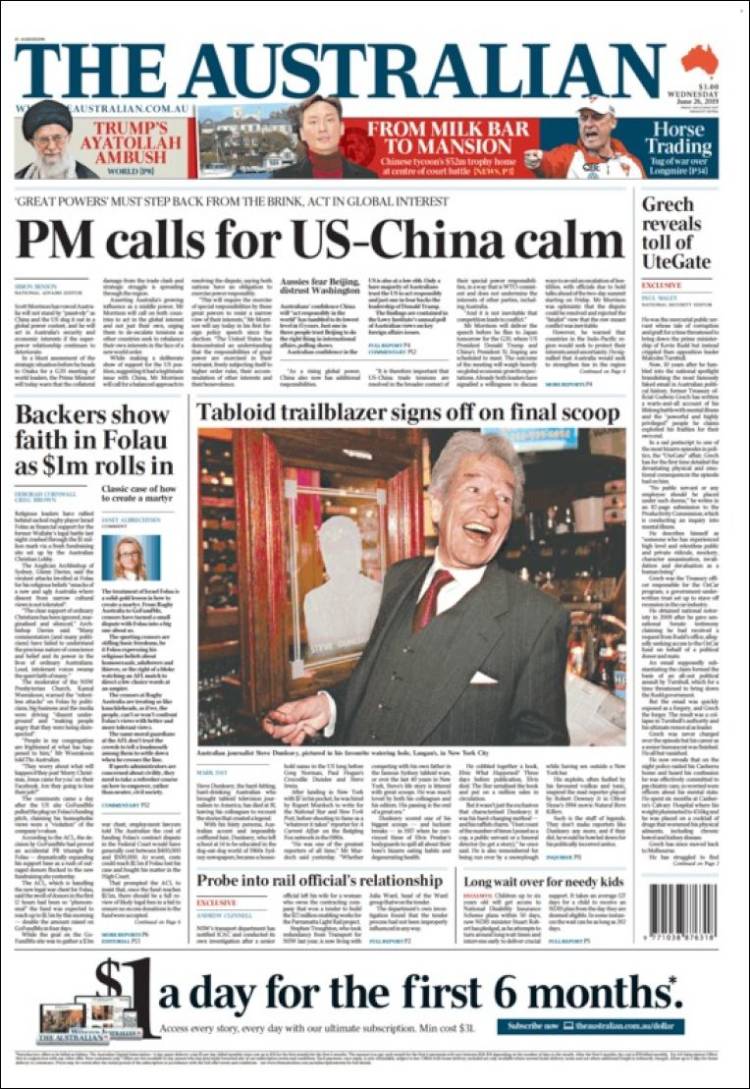 Portada de The Australian (Australia)