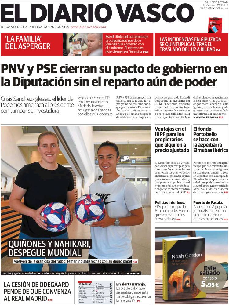 Portada de Diario Vasco (Espa&ntilde;a)