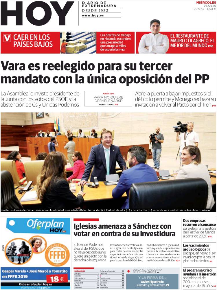 Portada de Hoy - Badajoz (Espa&ntilde;a)