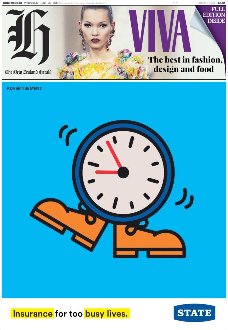 Portada de The New Zealand Herald (Nueva Zelanda)