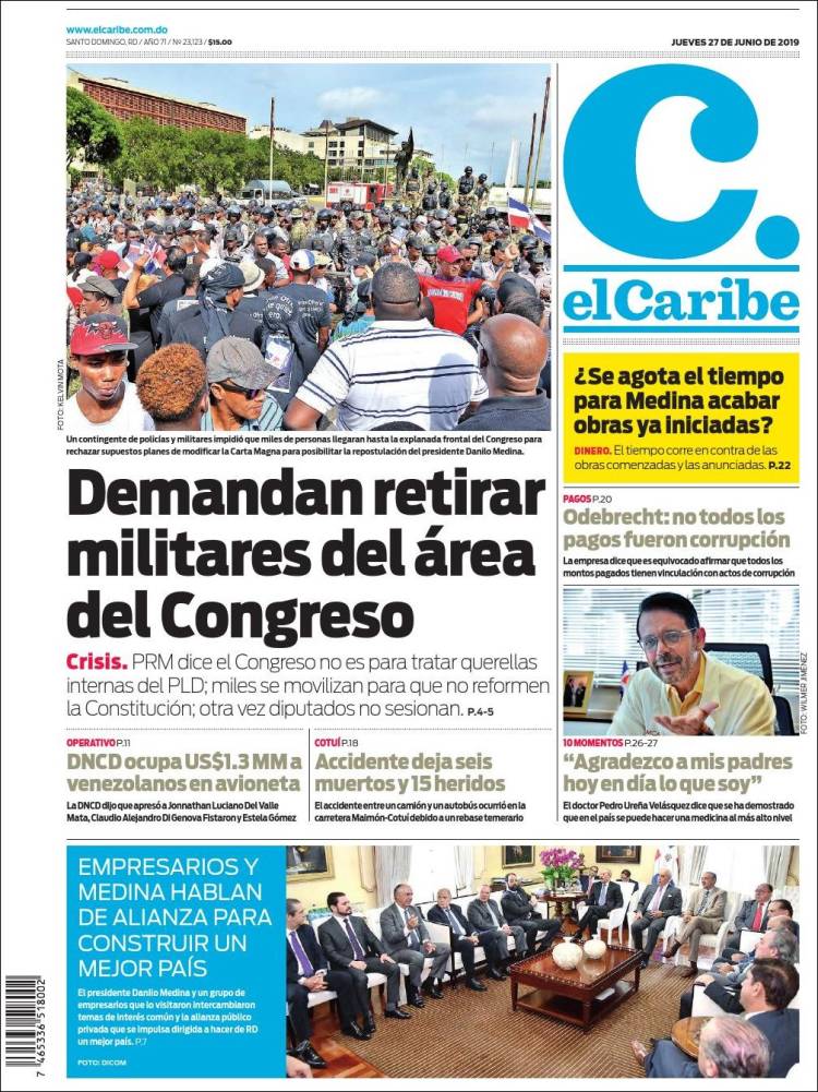 Portada de El Caribe (R. Dominicaine)