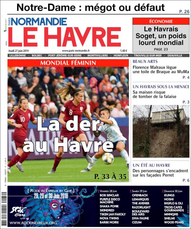 Portada de Le Havre Libre (Francia)