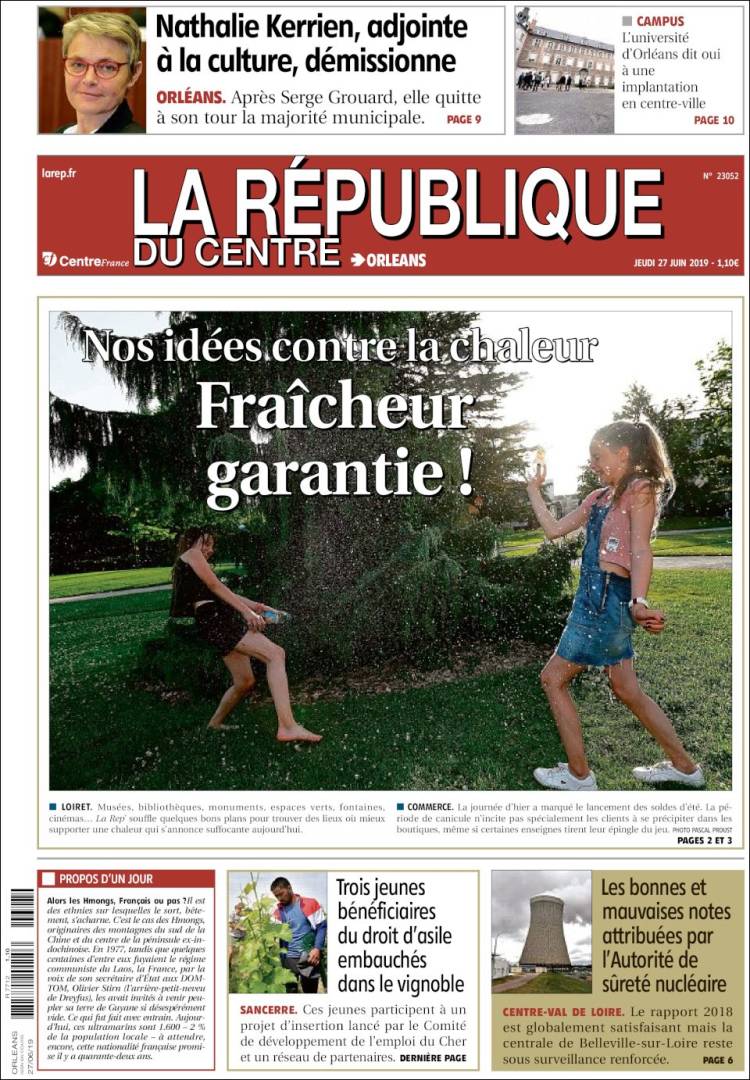 Portada de La République du Centre (France)