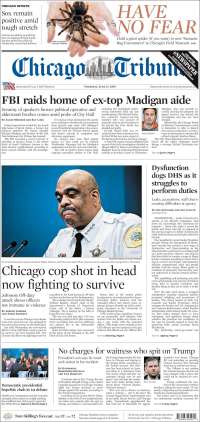 Portada de Chicago Tribune (USA)