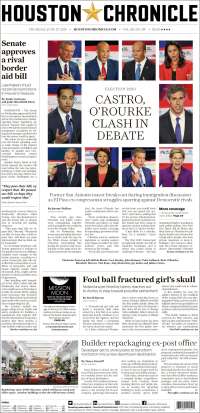 Portada de Houston Chronicle (USA)