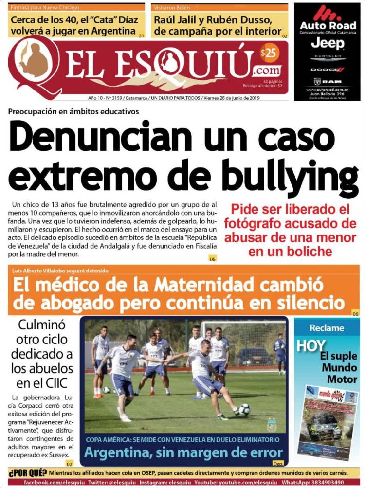 Portada de El Esquiu (Argentine)