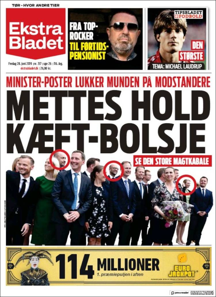 Portada de Ekstra Bladet (Danemark)