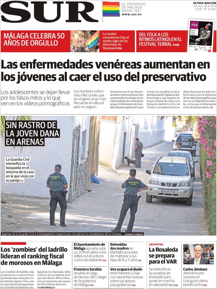 Portada de Diario el Sur (España)