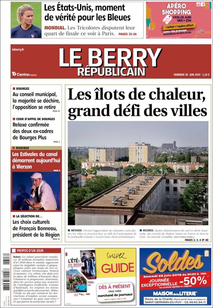 Portada de Berry Republicain (Francia)