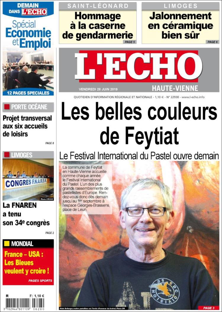 Portada de L'Echo de la Haute-Vienne (France)