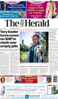 Portada de The Herald (Reino Unido)