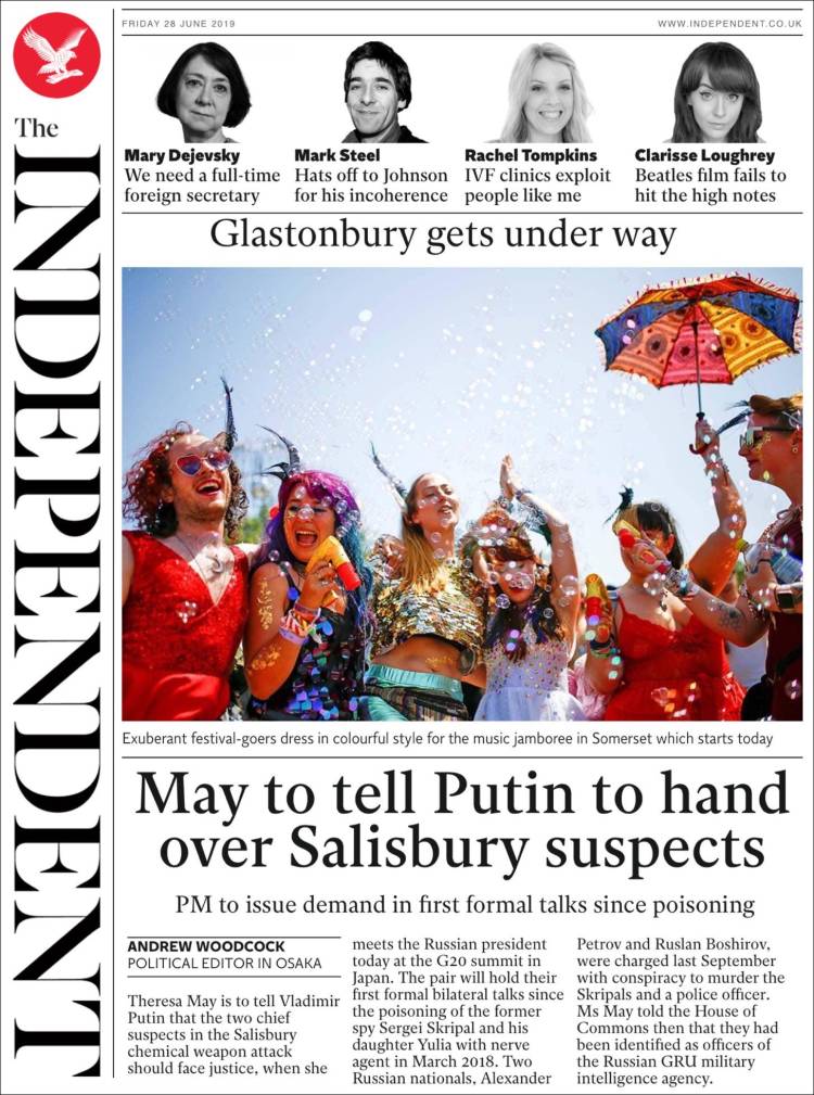 Portada de The Independent (United Kingdom)