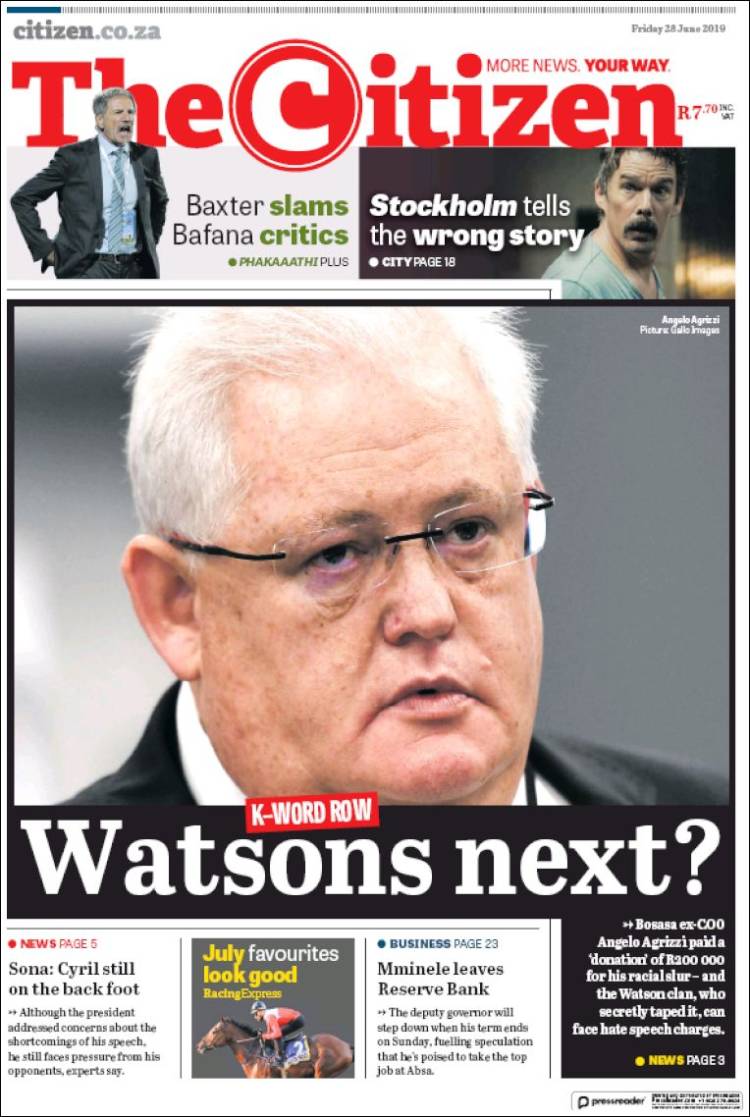 Portada de The Citizen (Afrique du Sud)