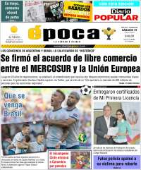 Portada de Diario Época (Argentina)