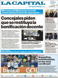 Portada de Diario La Capital - Mar del Plata (Argentina)