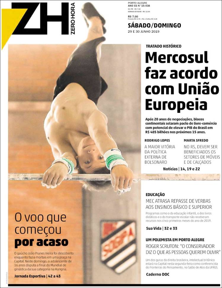 Portada de Zero Hora (Brasil)