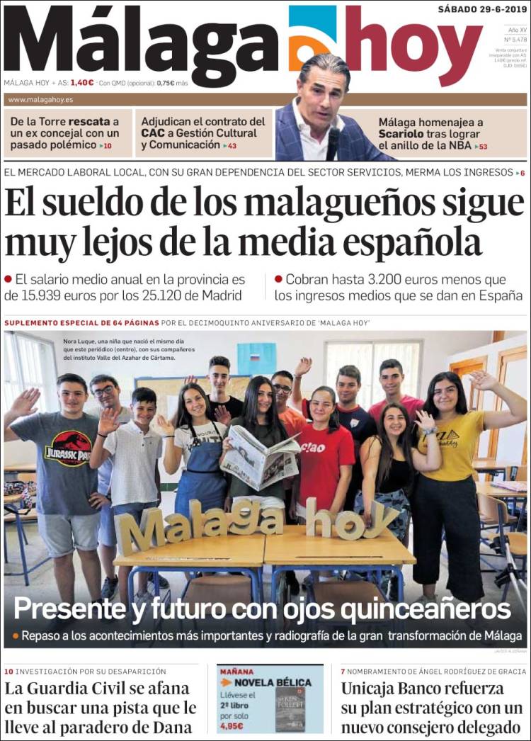 Portada de Málaga Hoy (España)