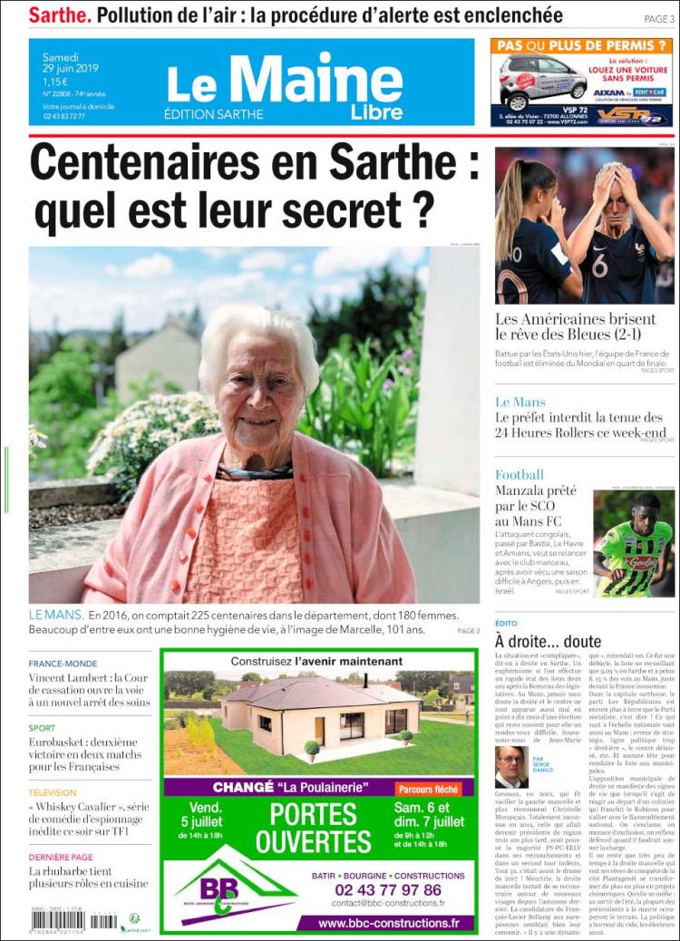 Portada de Le Maine Libre (France)