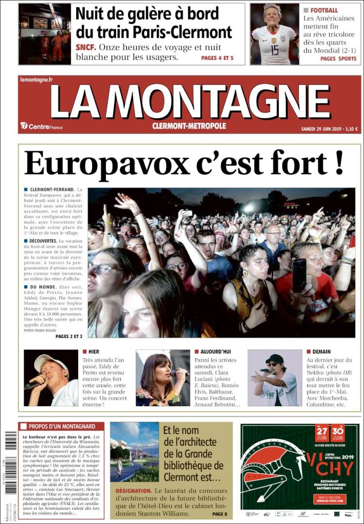 Portada de La Montagne (Francia)