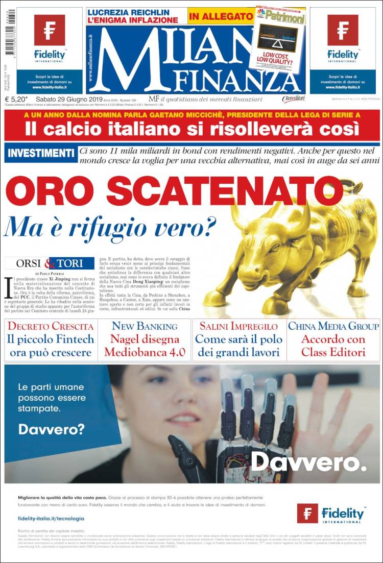 Portada de Milano Finanza (Italy)