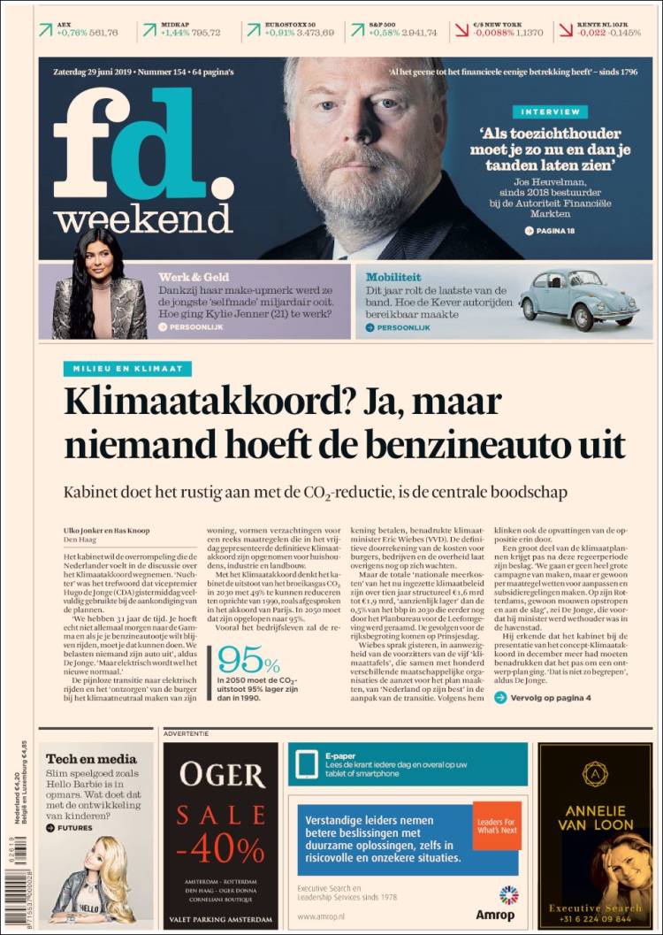 Portada de Het Financieele Dagblad (Pa&iacute;ses Bajos)