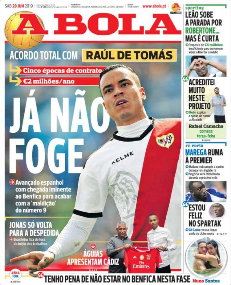 Portada de A Bola (Portugal)