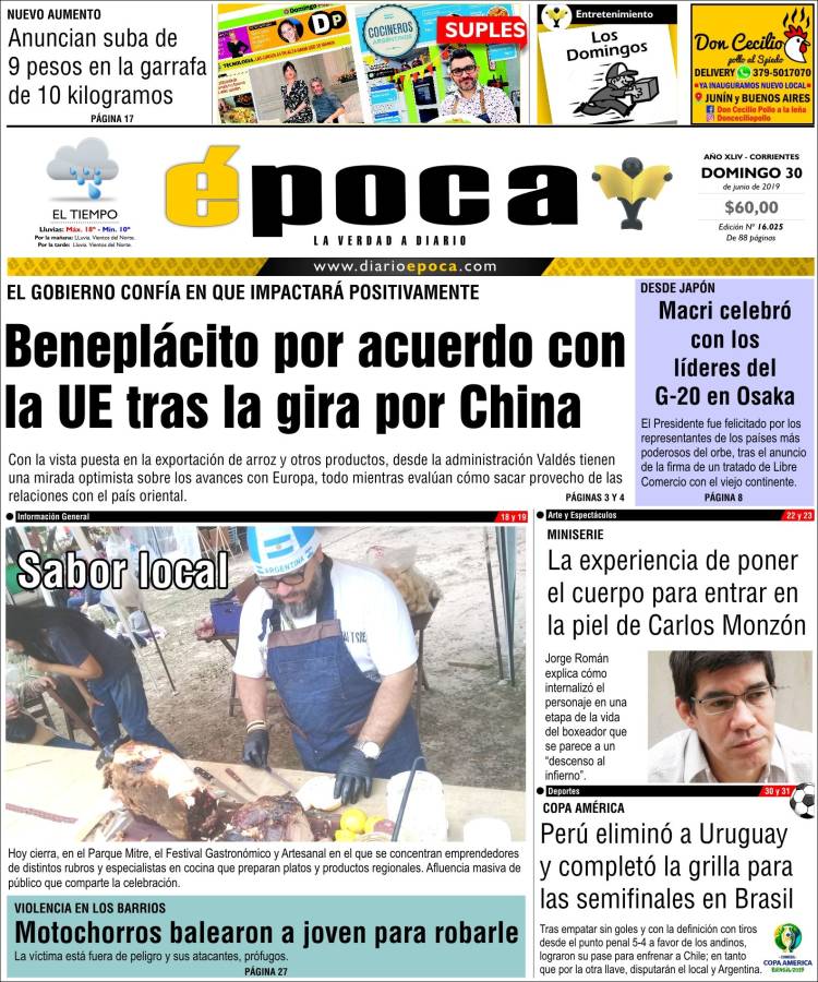 Portada de Diario Época (Argentina)