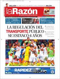 Portada de La Razón (Bolivia)