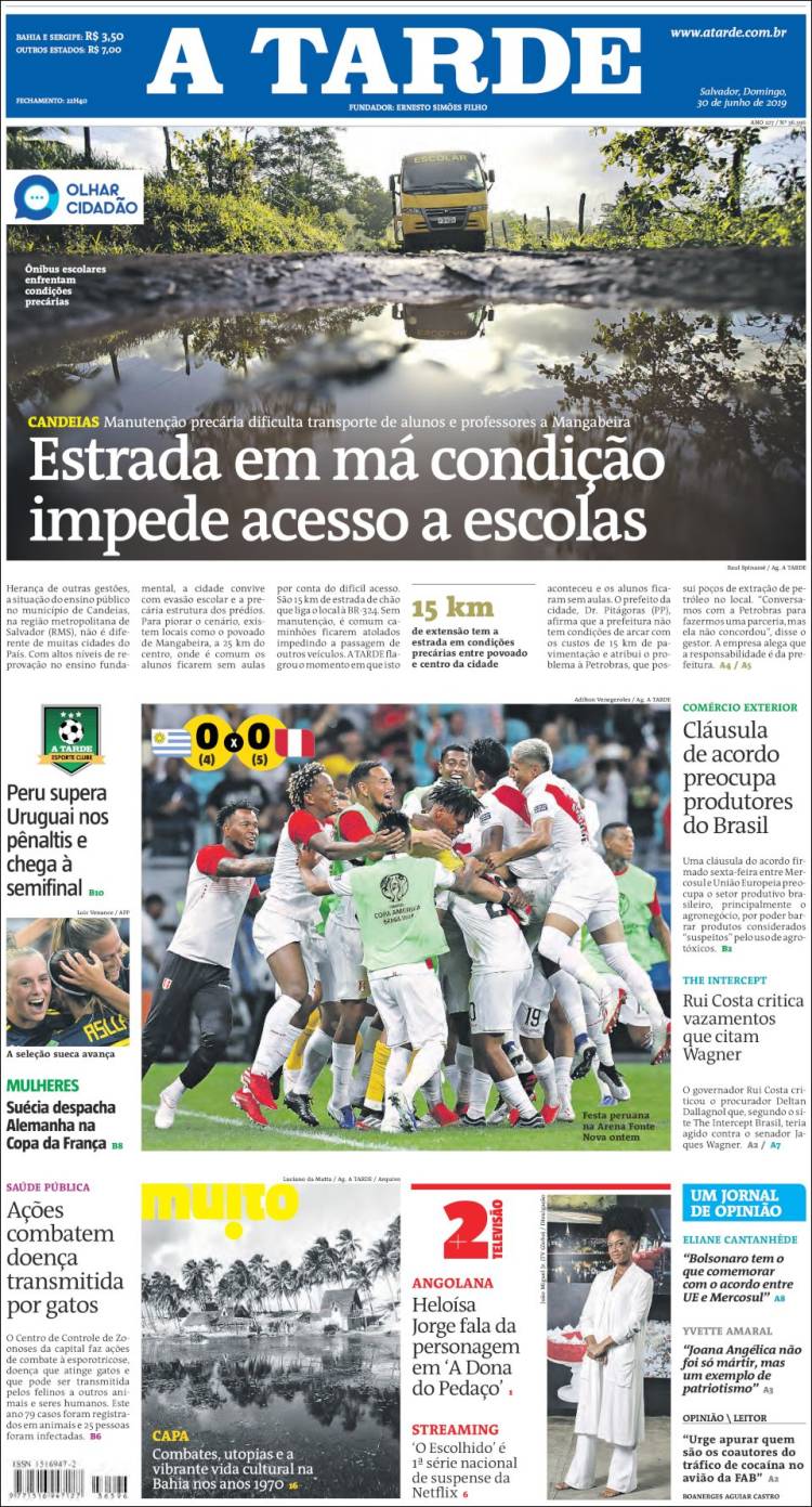 Portada de Diário A Tarde (Brasil)