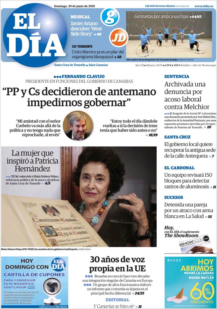 Portada de El Día (Espa&ntilde;a)