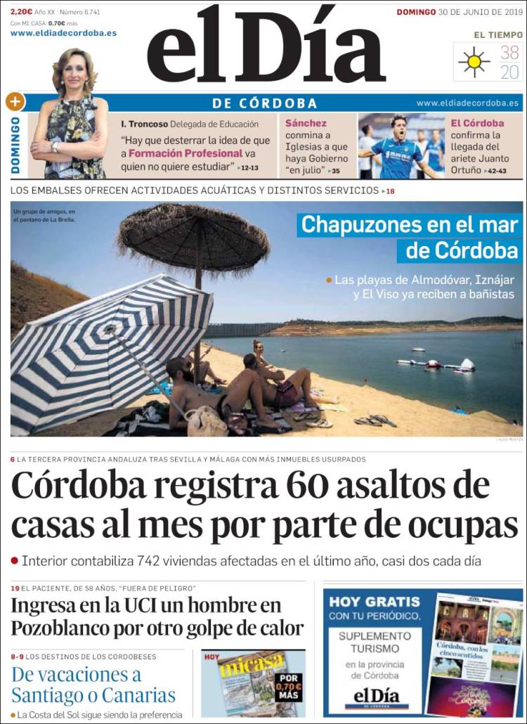 Portada de El Día de Córdoba (España)