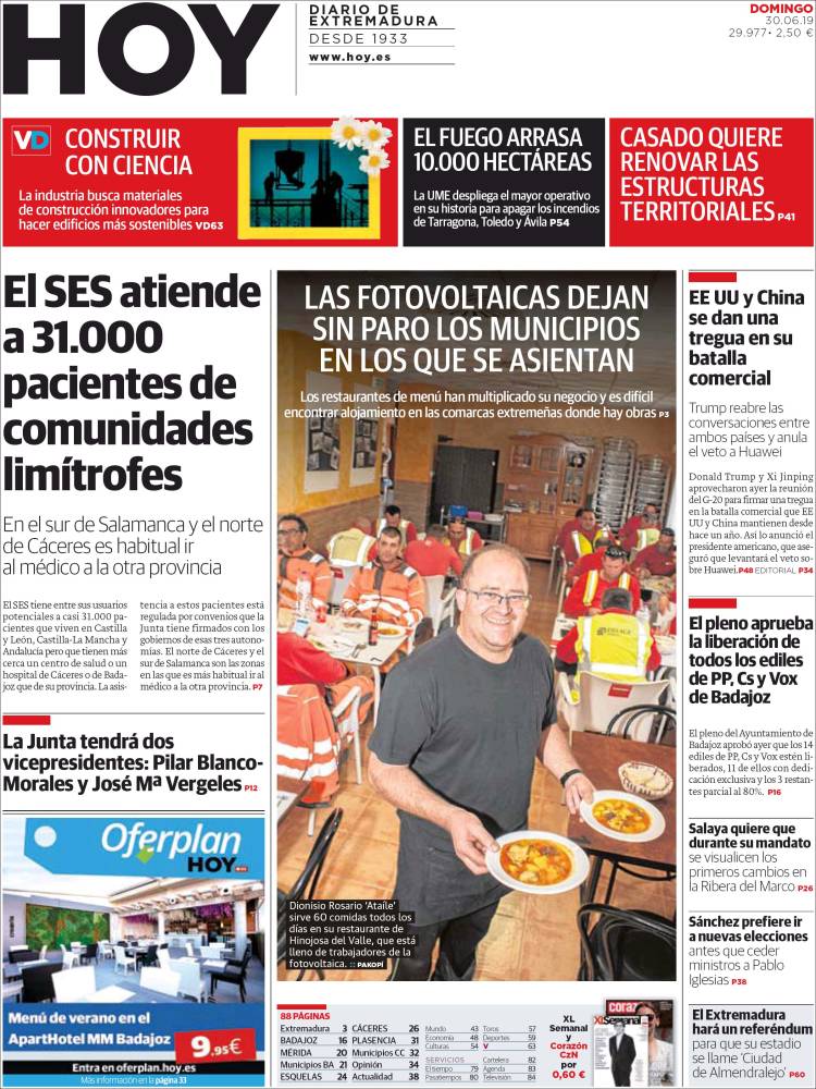 Portada de Hoy - Badajoz (España)