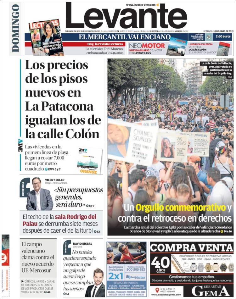 Portada de Levante (Espa&ntilde;a)