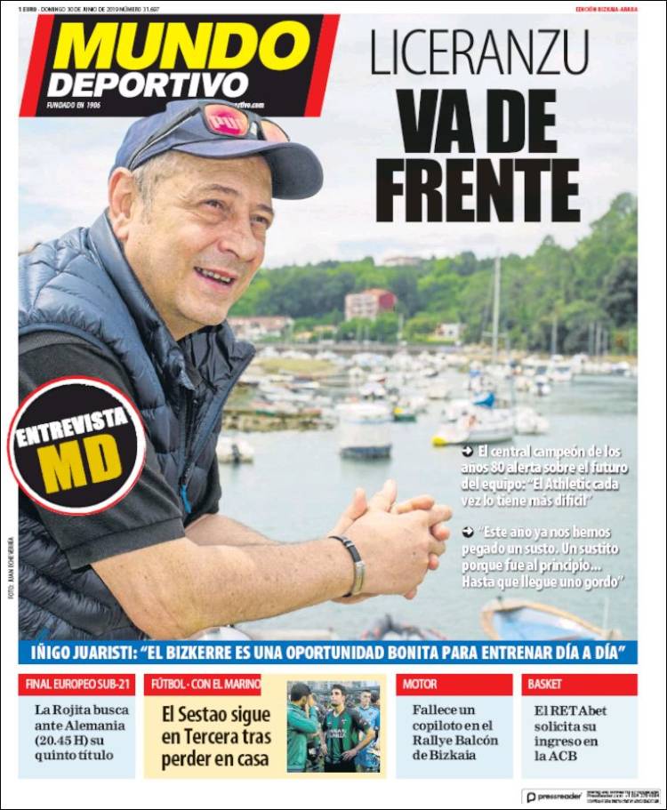 Portada de Mundo Deportivo Bizkaia (Espa&ntilde;a)