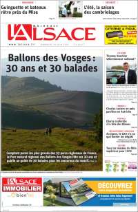 Portada de Journal L'Alsace (Francia)