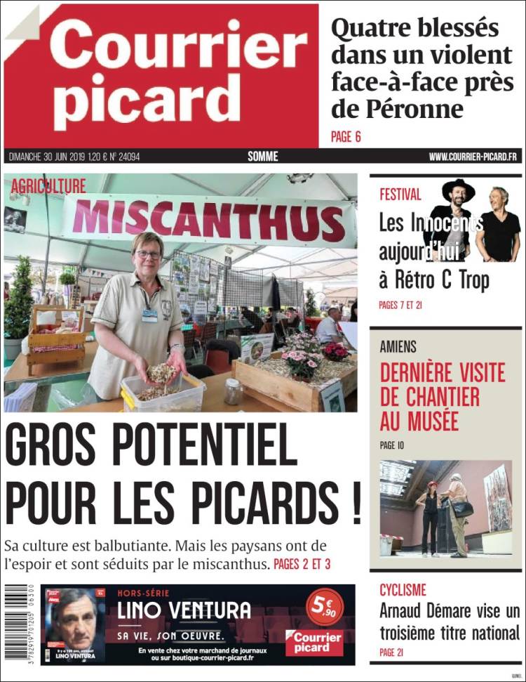 Portada de Courrier Picard (Francia)