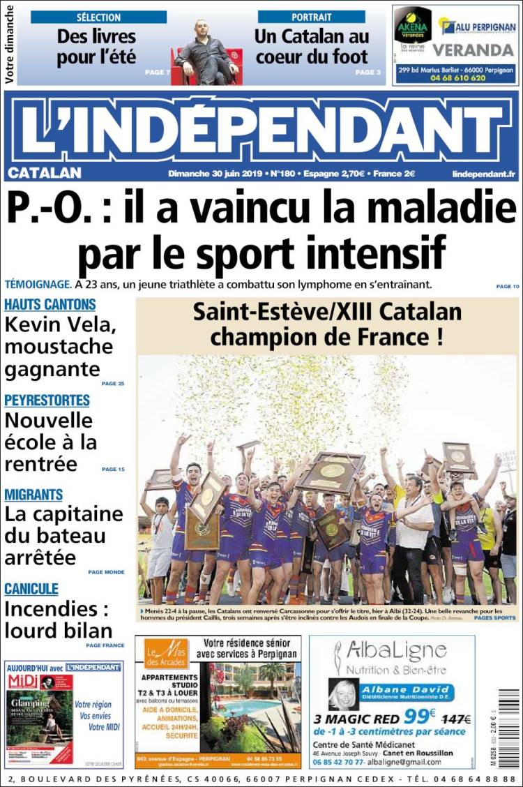 Portada de Le Indépendant (Francia)