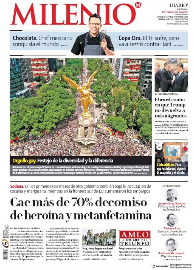 Portada de Milenio (M&eacute;xico)