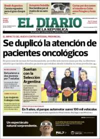 Portada de Diario de la República (Argentina)