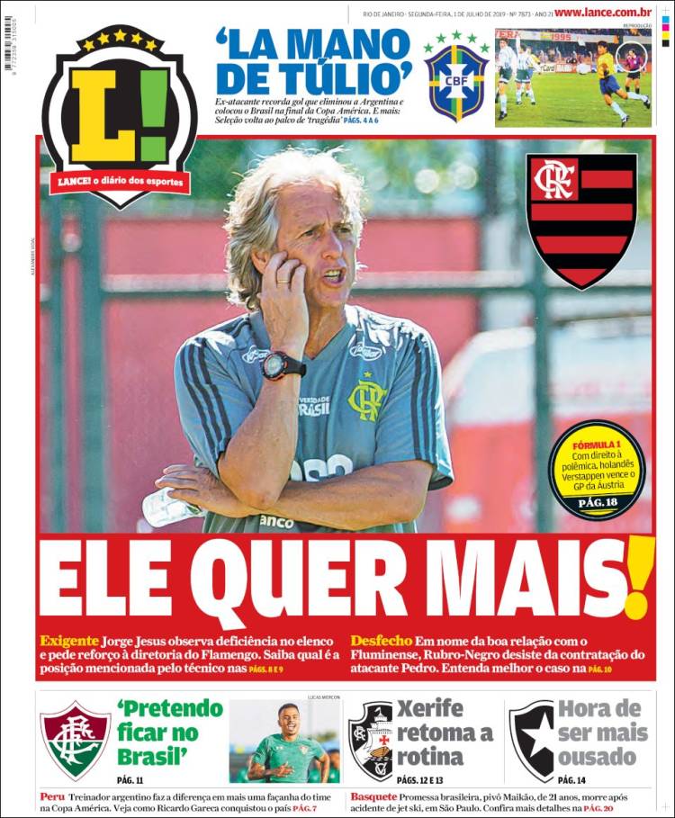 Portada de Lance! (Brasil)