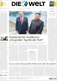 Portada de Die Welt (Alemania)