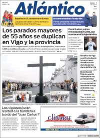 Portada de Atlántico Diario (España)