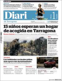 Portada de Diari de Tarragona (España)